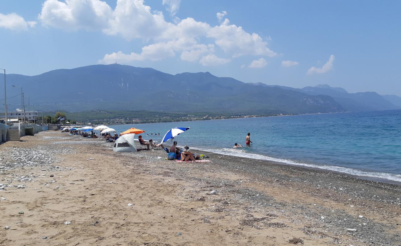 Photo of Alepochori beach with black sand & pebble surface