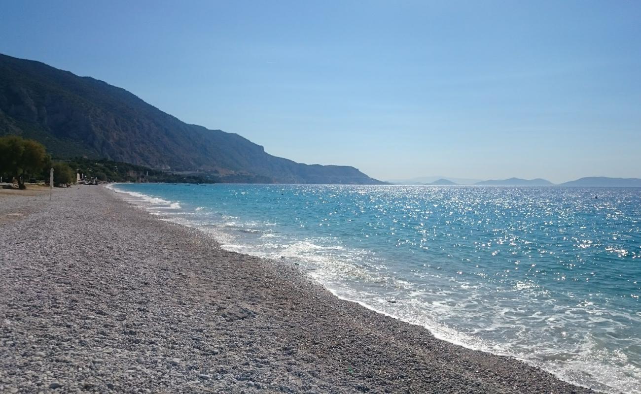 Photo of Kinetas beach with light fine pebble surface