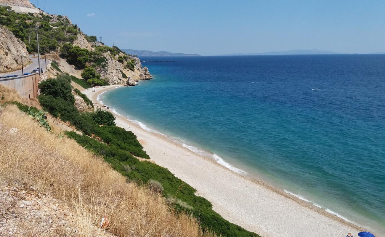 Photo of Kakias beach with light fine pebble surface