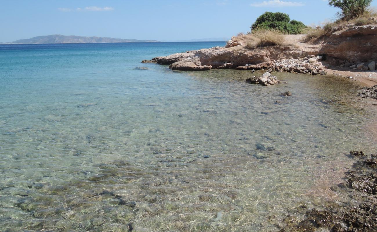 Photo of Vardaris 2nd beach with light fine pebble surface