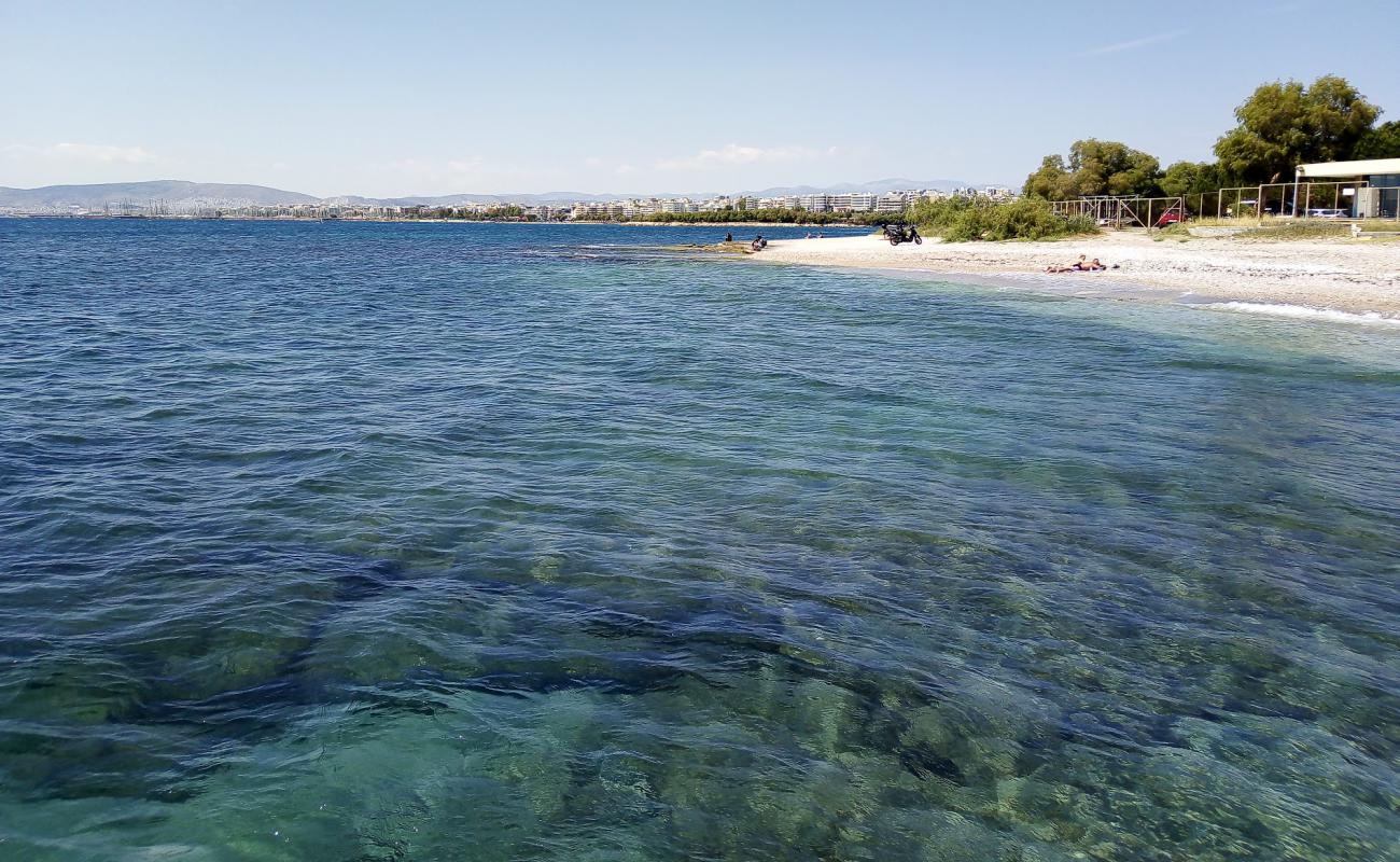 Photo of Agios Kosmas with black sand & pebble surface