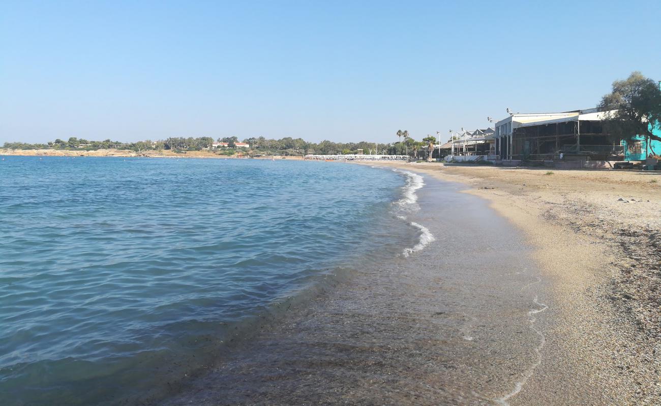 Photo of Voula beach with brown sand surface