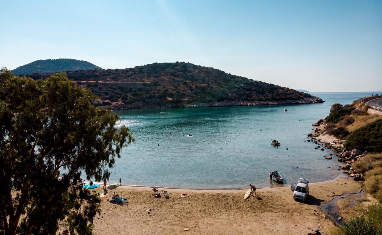 Photo of Lomvarda beach with brown sand surface