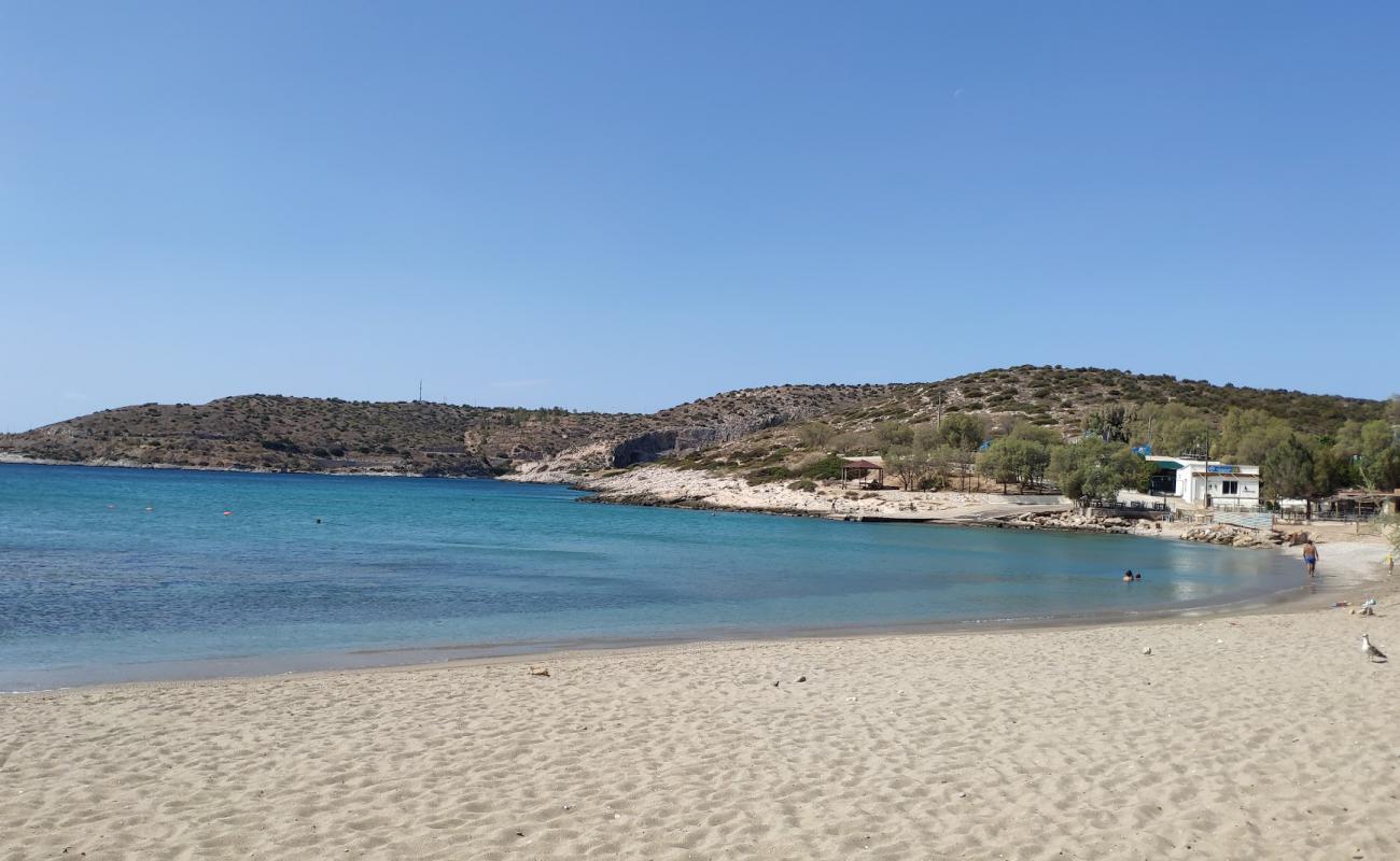 Photo of Paralia Agia Marina with brown sand surface