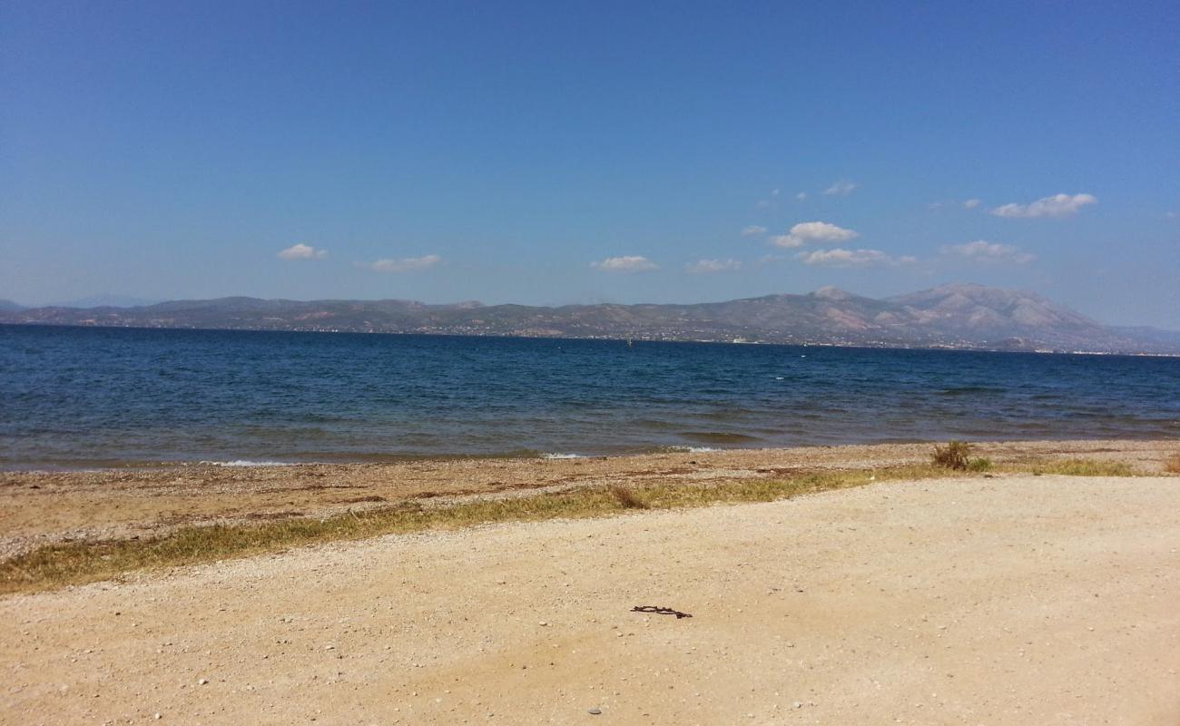 Photo of Paralia Pigadakia with black sand & pebble surface