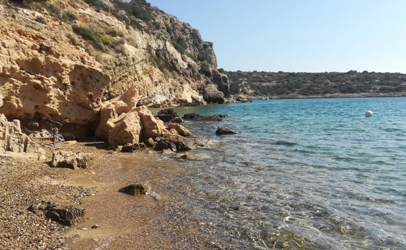 Photo of Paralia Fleves with brown sand &  rocks surface