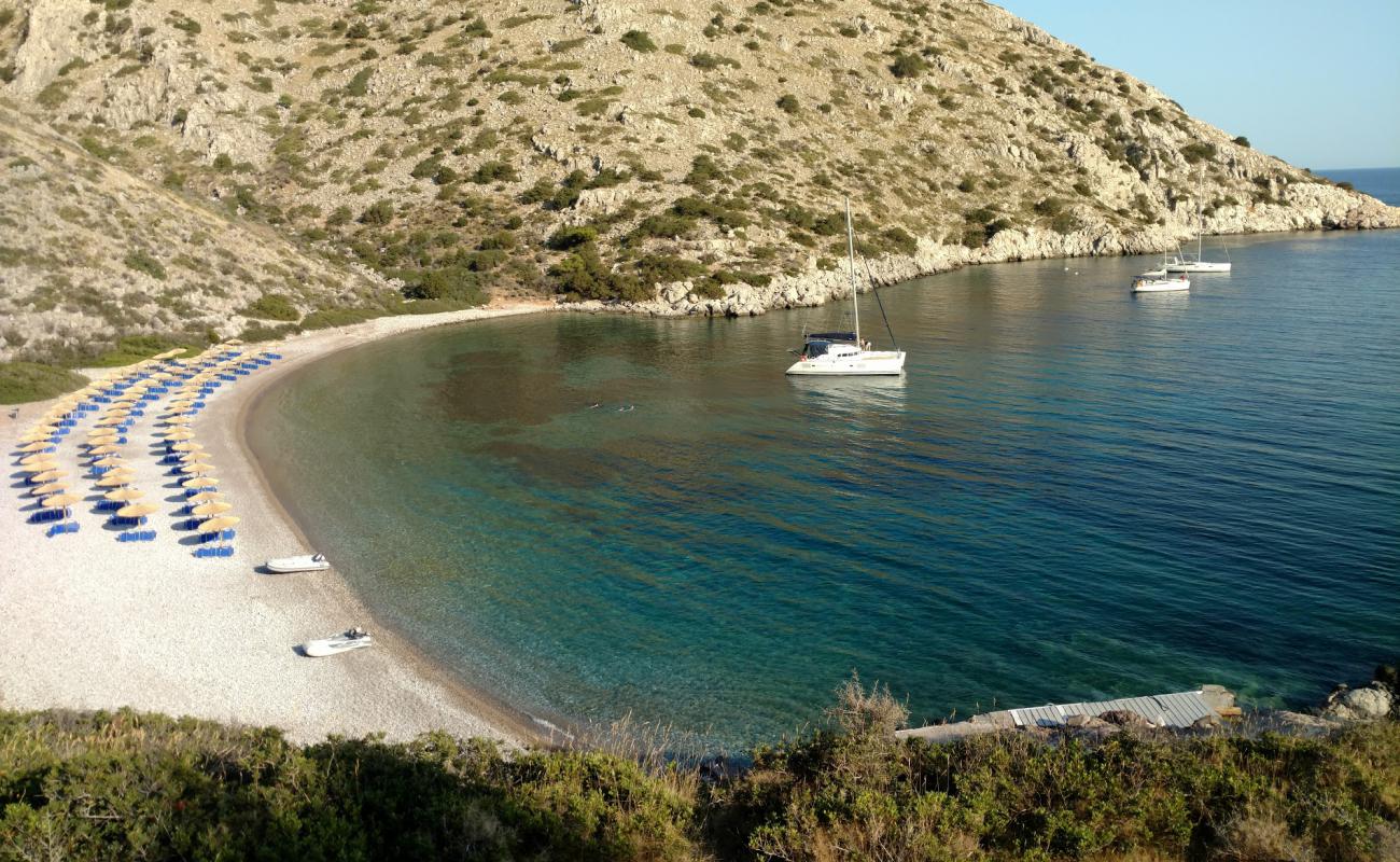 Photo of St Nikolaos Beach with light pebble surface