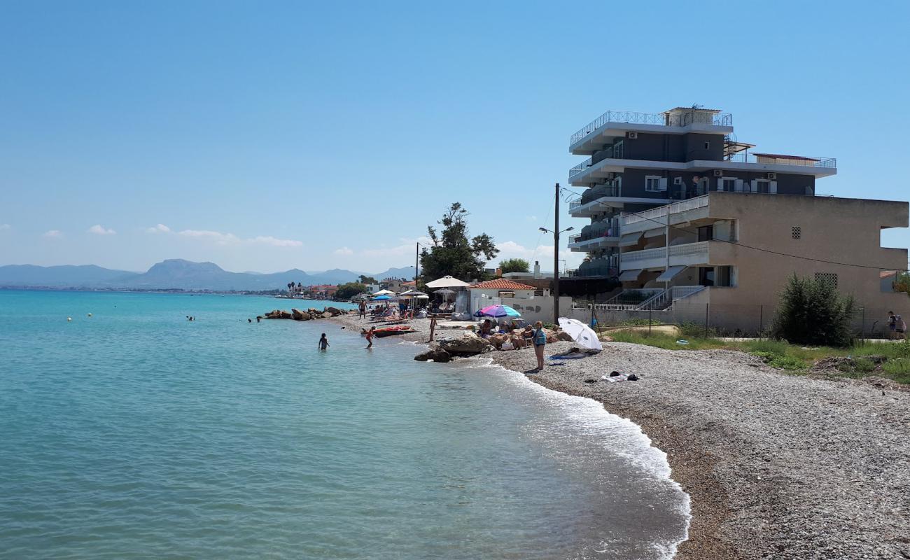 Photo of Paralia Nerantzas with gray sand &  pebble surface