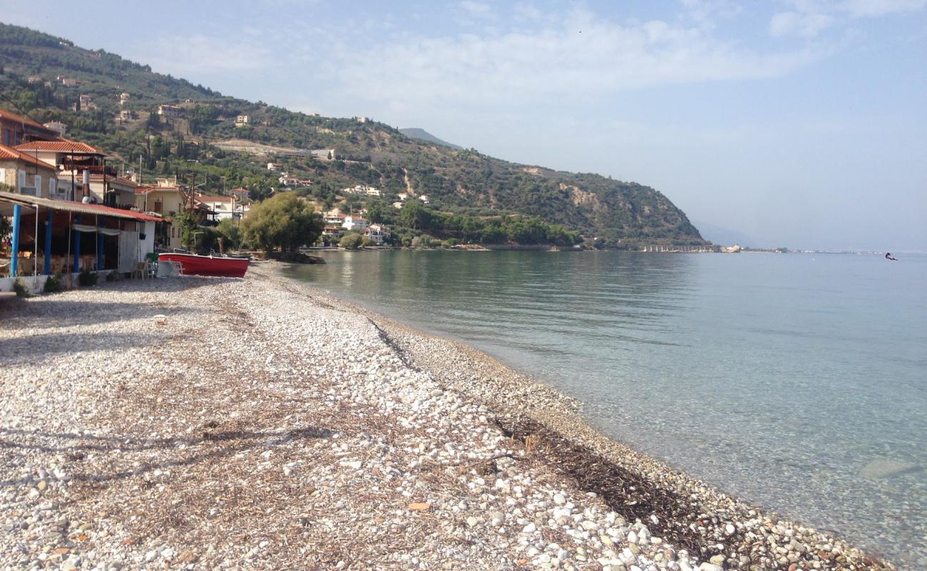 Photo of Platanos Beach with gray pebble surface