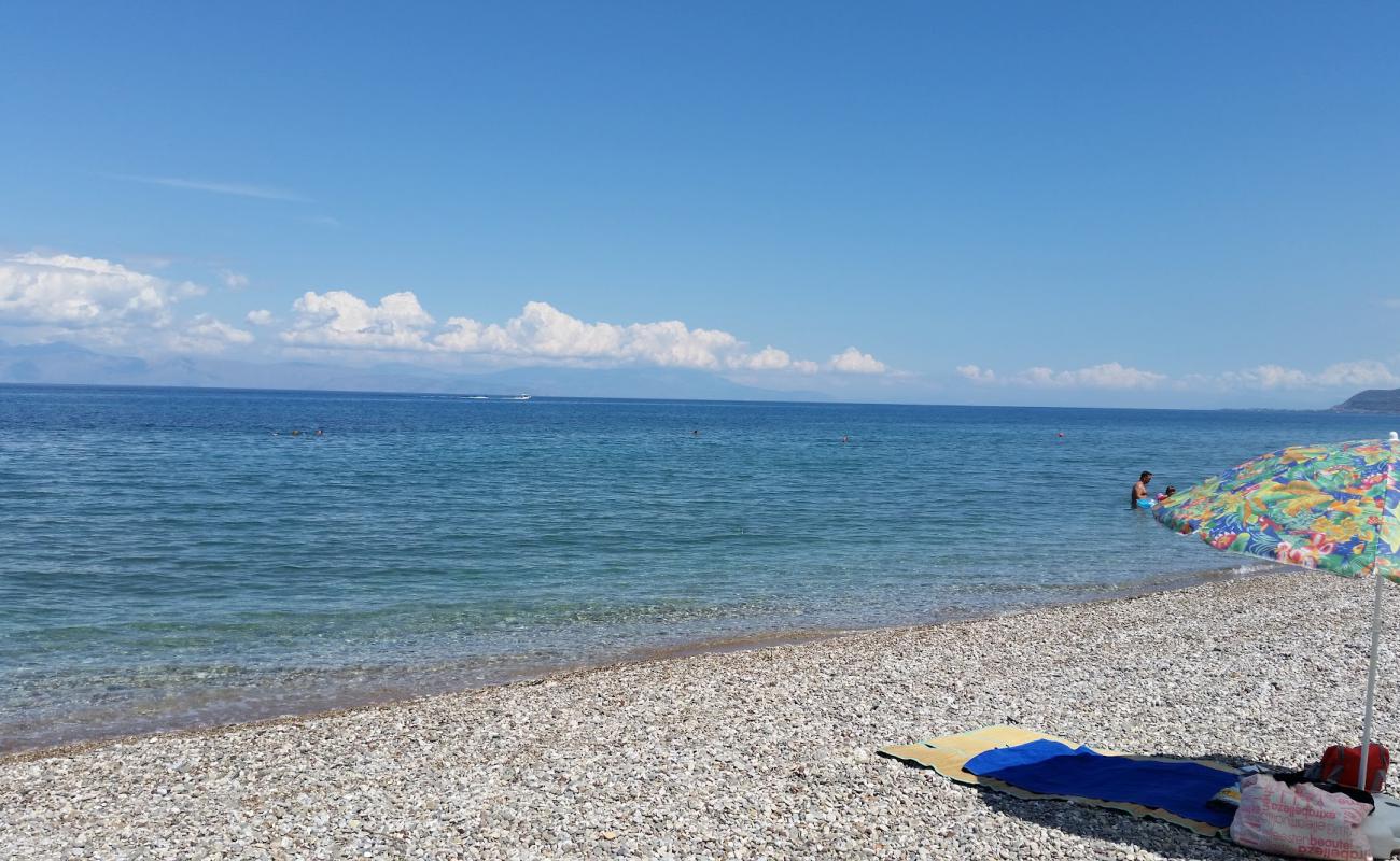 Photo of Paralia Diakoptou II with brown fine pebble surface