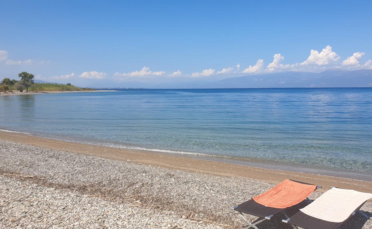 Photo of Diakopto beach with gray fine pebble surface