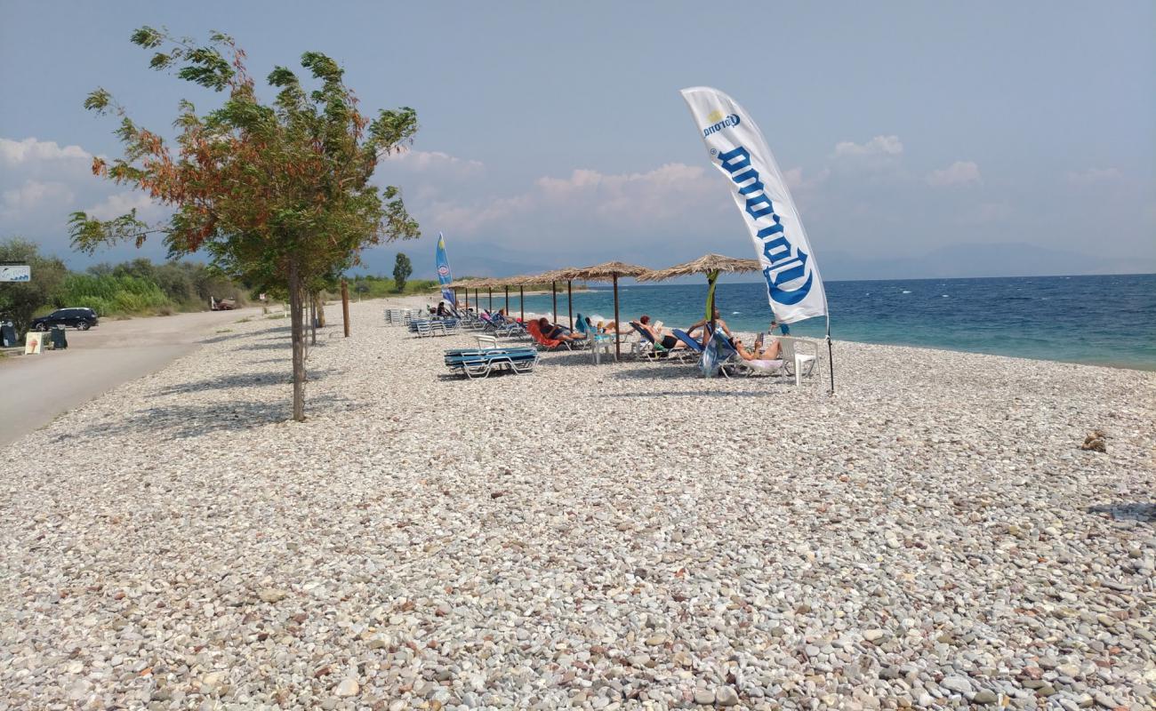 Photo of Paralia Nikoleikon with brown pebble surface