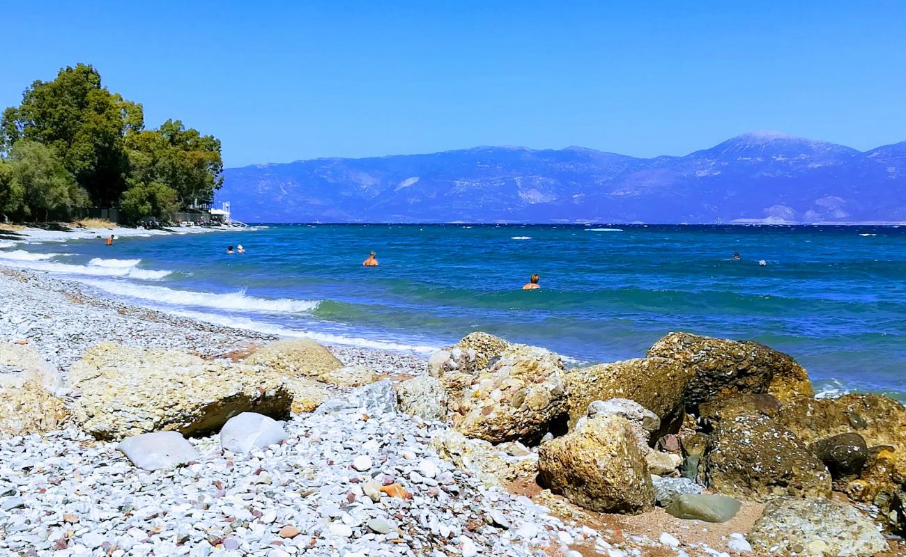 Photo of Paralia Temenis with gray pebble surface