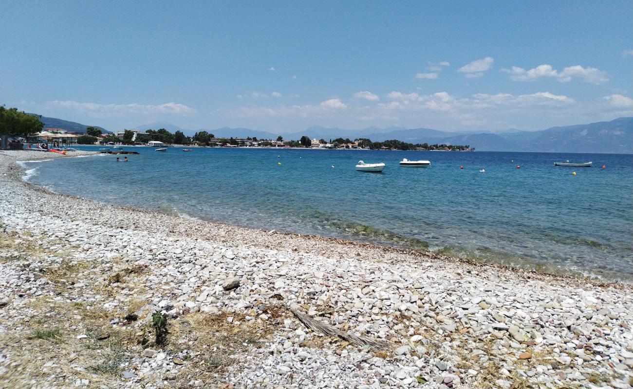 Photo of Selianitika beach II with gray pebble surface