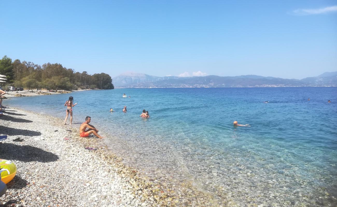 Photo of Paralia Drepanou beach with gray pebble surface