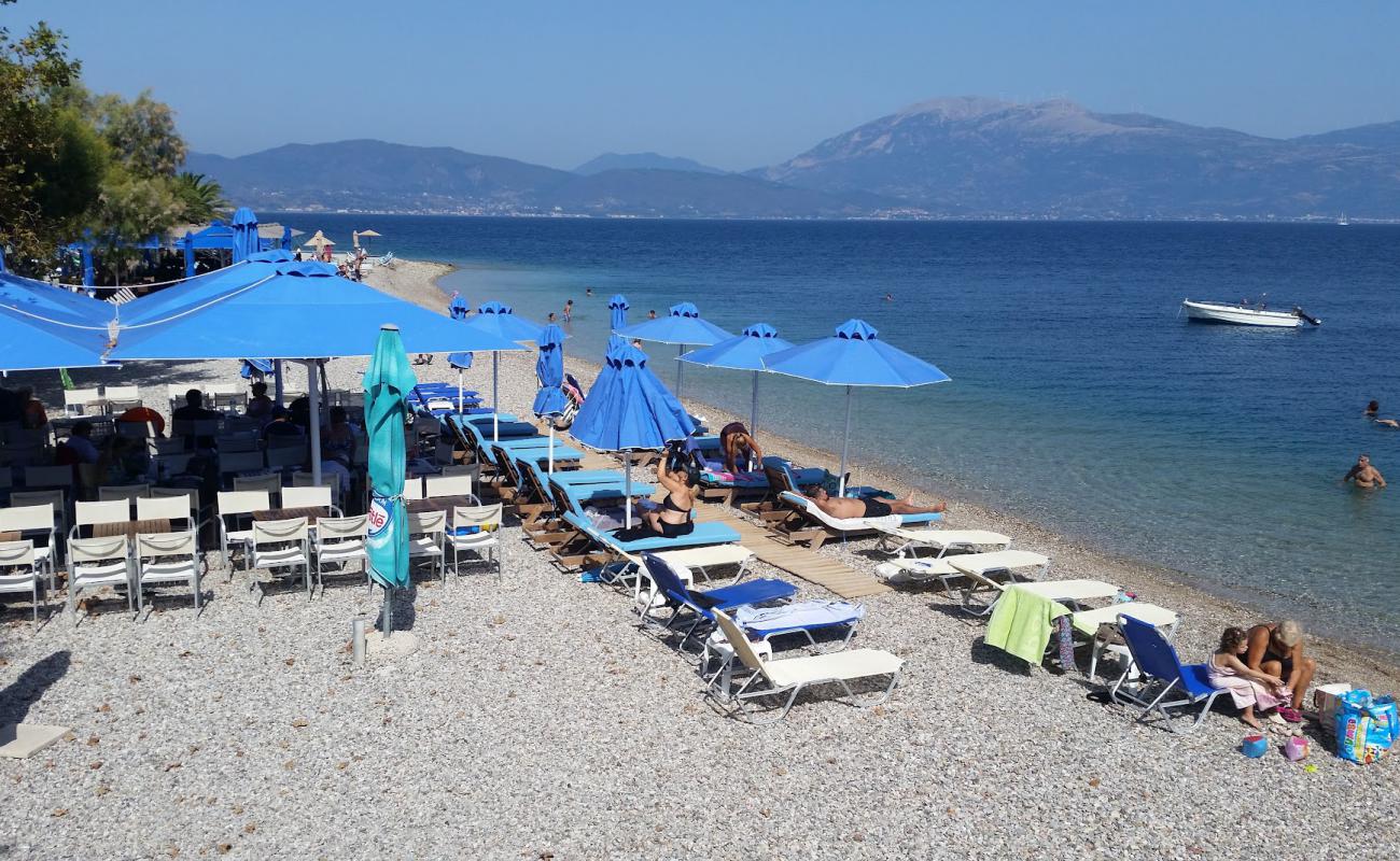 Photo of beach St. Basil with gray pebble surface