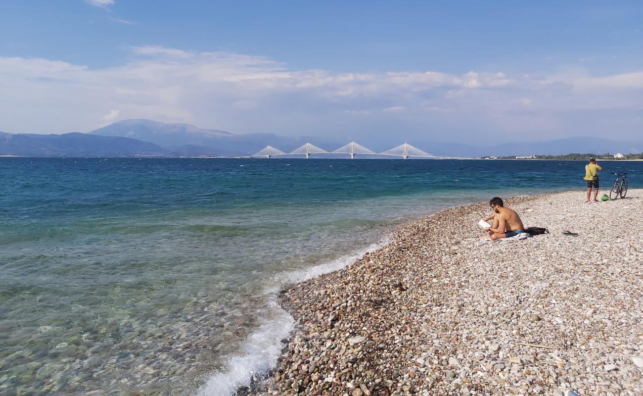 Photo of Pátras beach with brown pebble surface