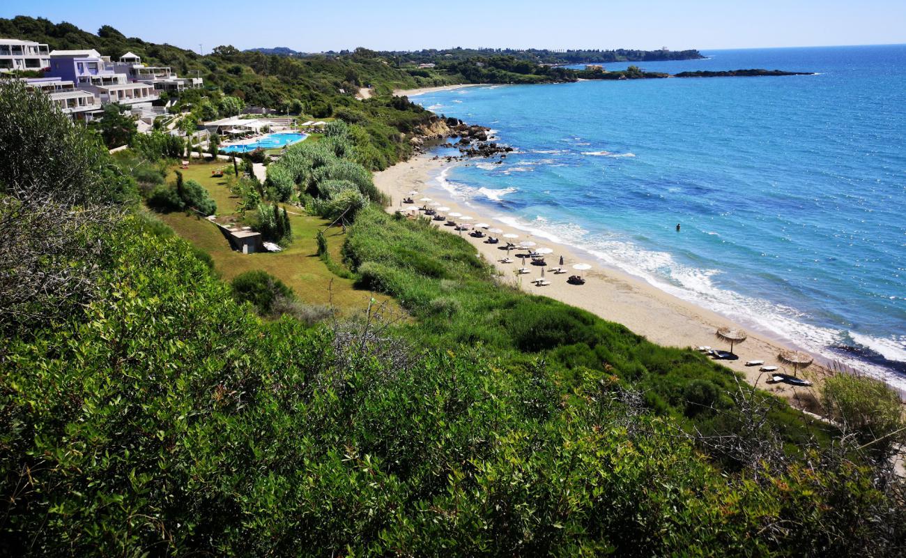 Photo of Pirgos beach with brown sand surface