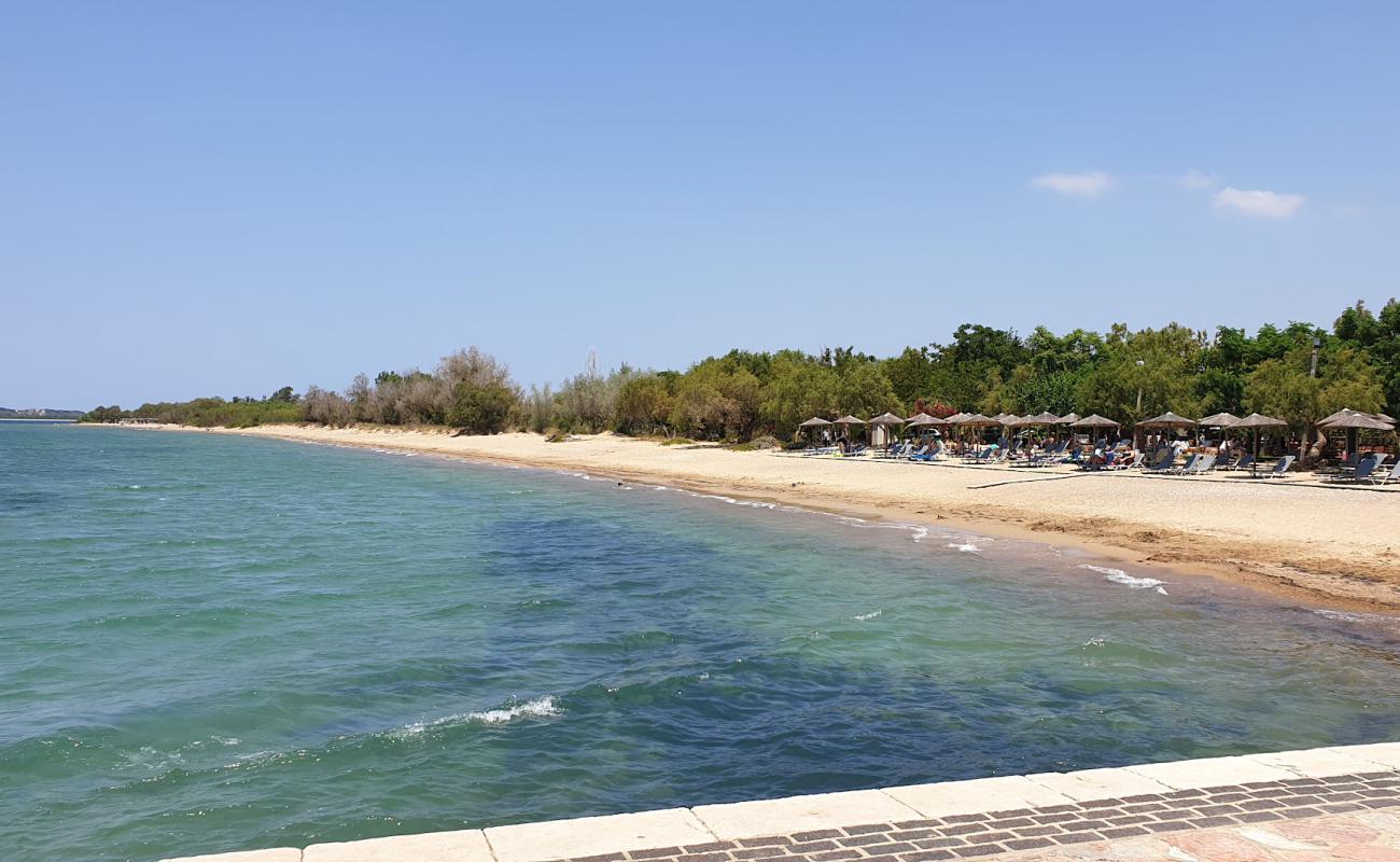 Photo of Paralia Gialova with brown sand surface