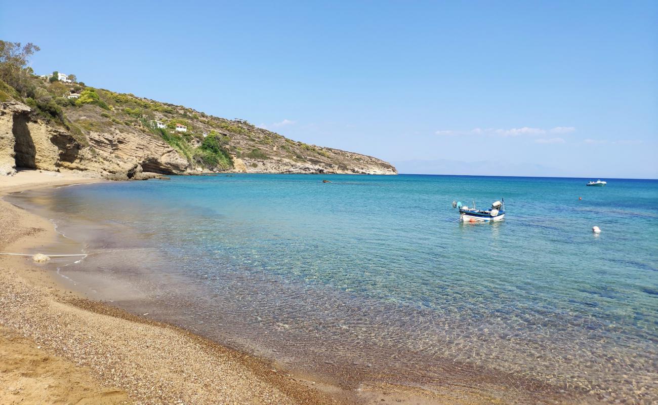 Photo of Paralia Ammoudi with brown sand surface