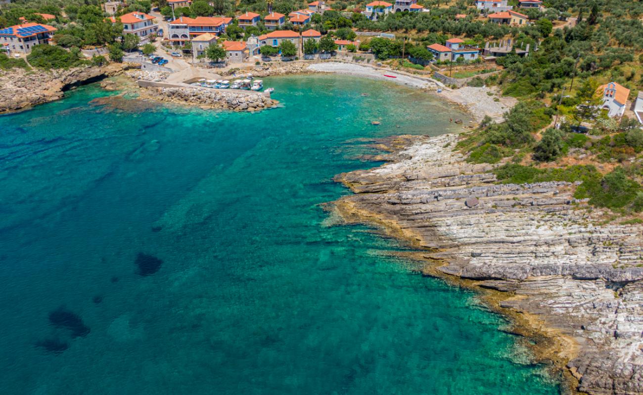 Photo of Ag. Dimitrios beach with gray pebble surface