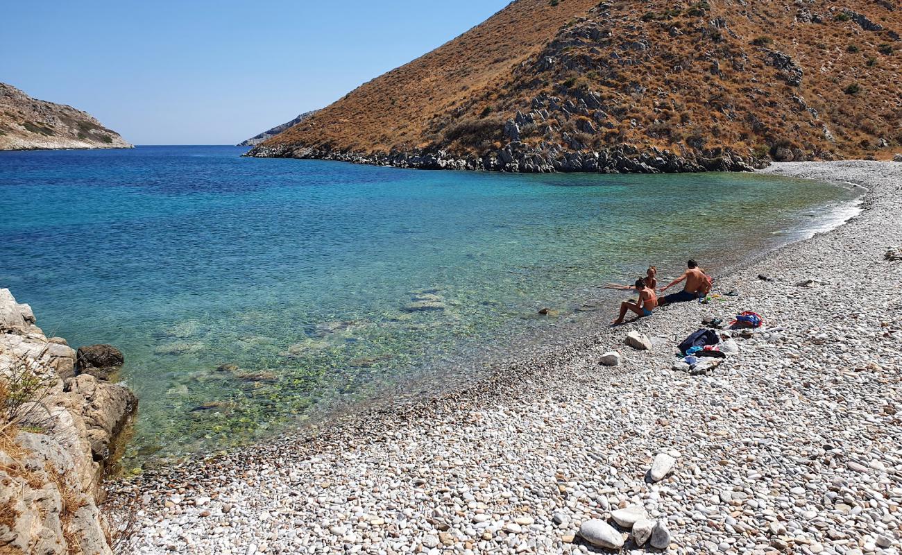 Photo of Vathi beach with light pebble surface