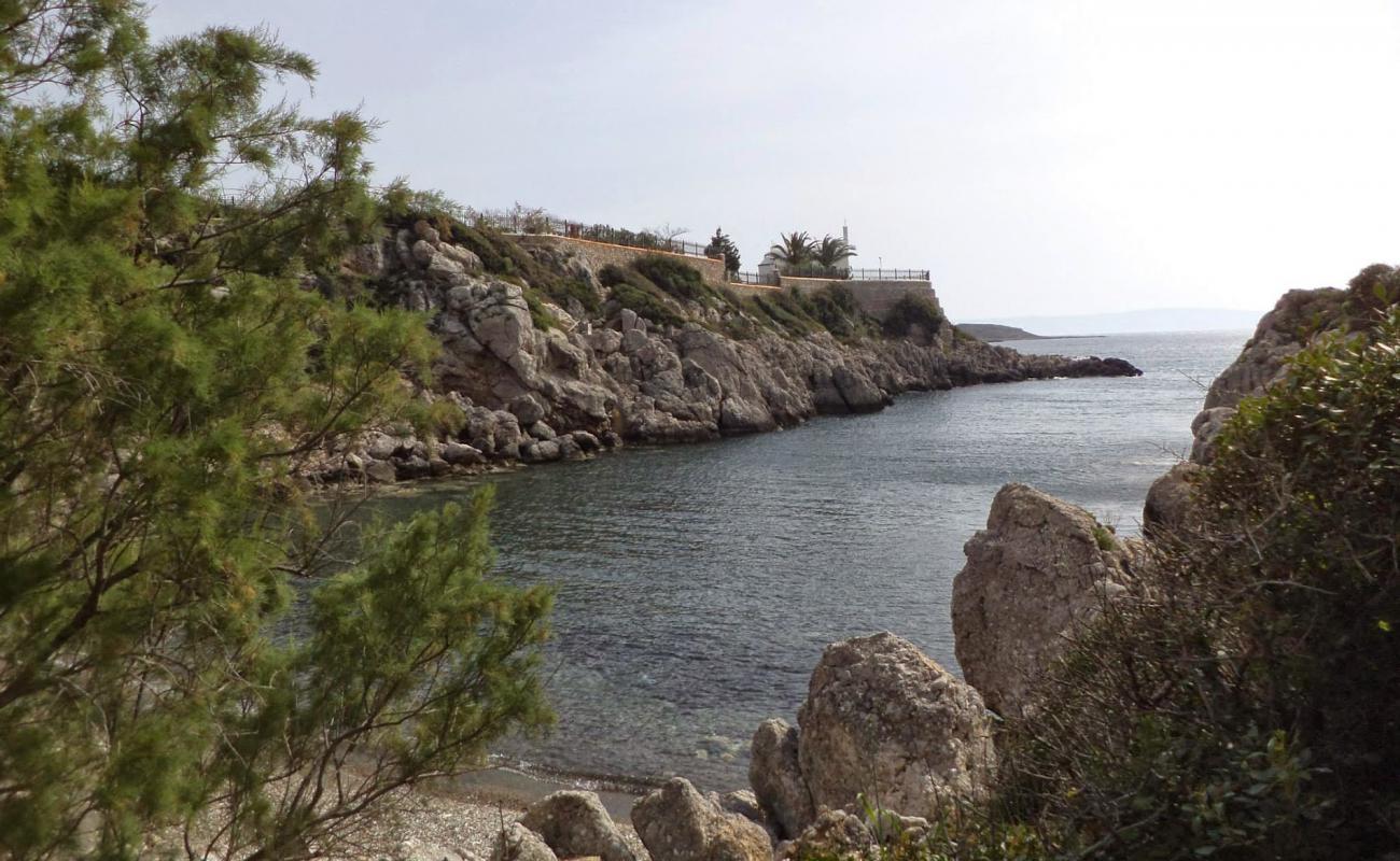 Photo of Paleokastro beach with gray pebble surface