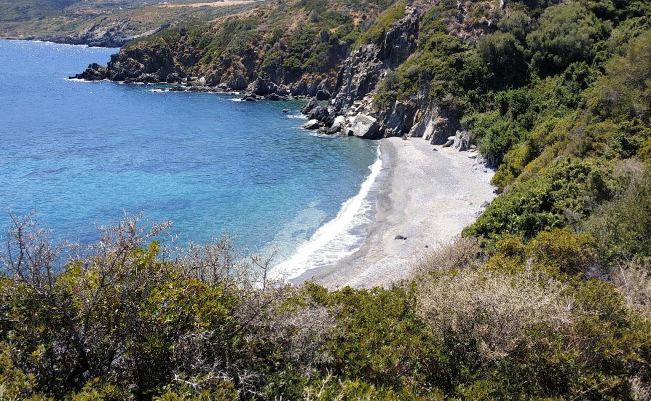 Photo of Agios Georgios beach with gray pebble surface