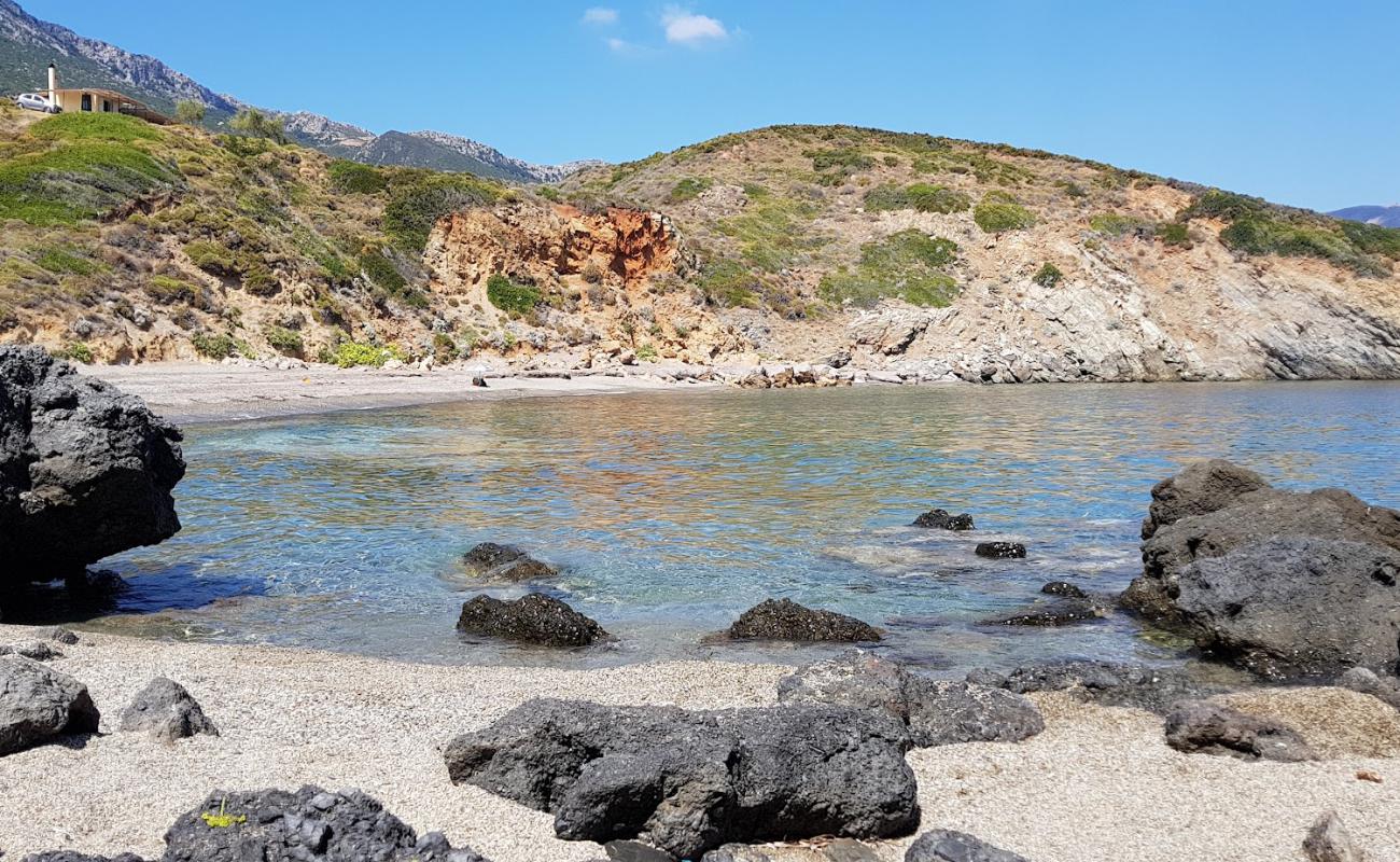 Photo of Virgin beach with gray shell sand surface