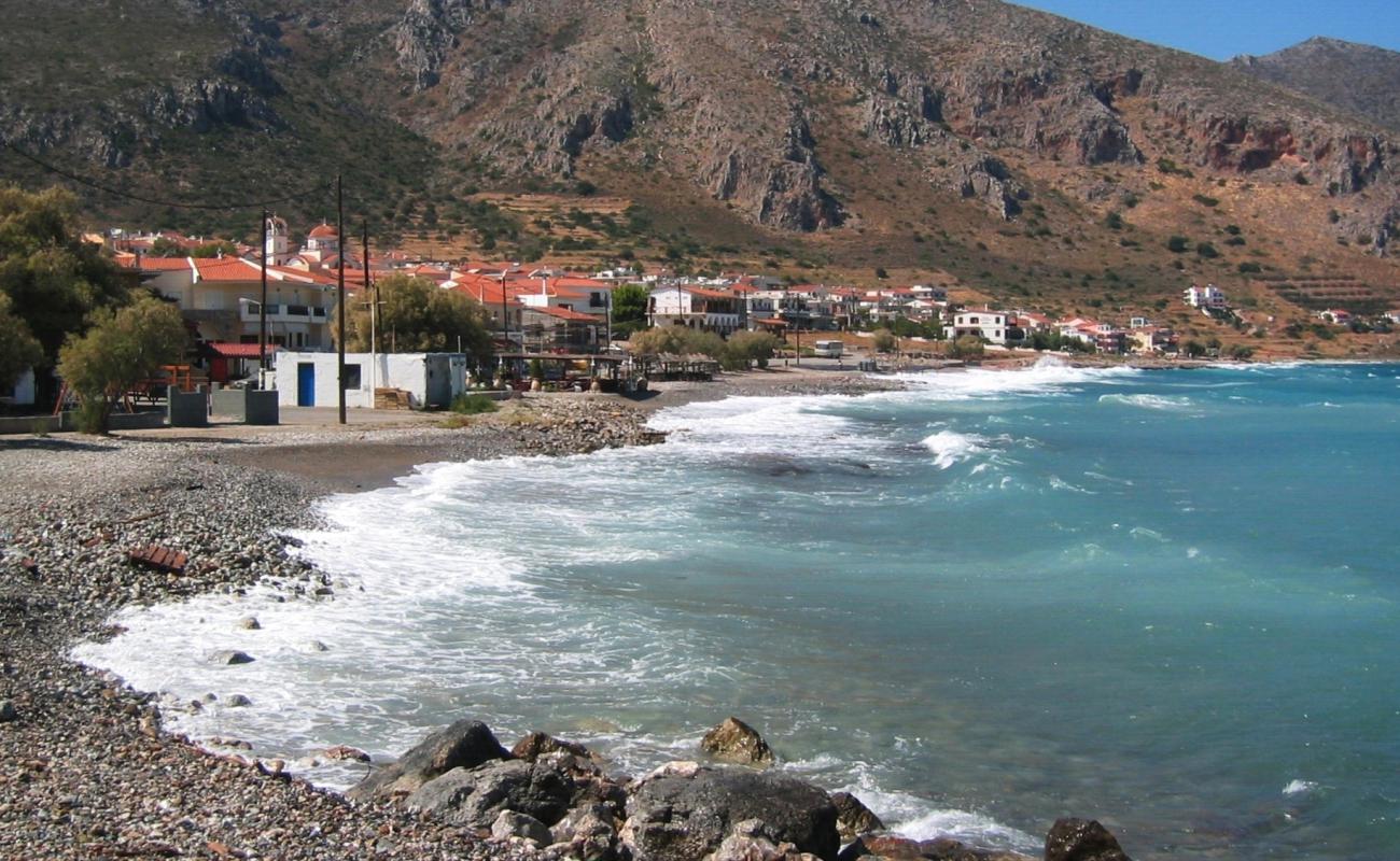 Photo of Monemvasia beach with gray pebble surface