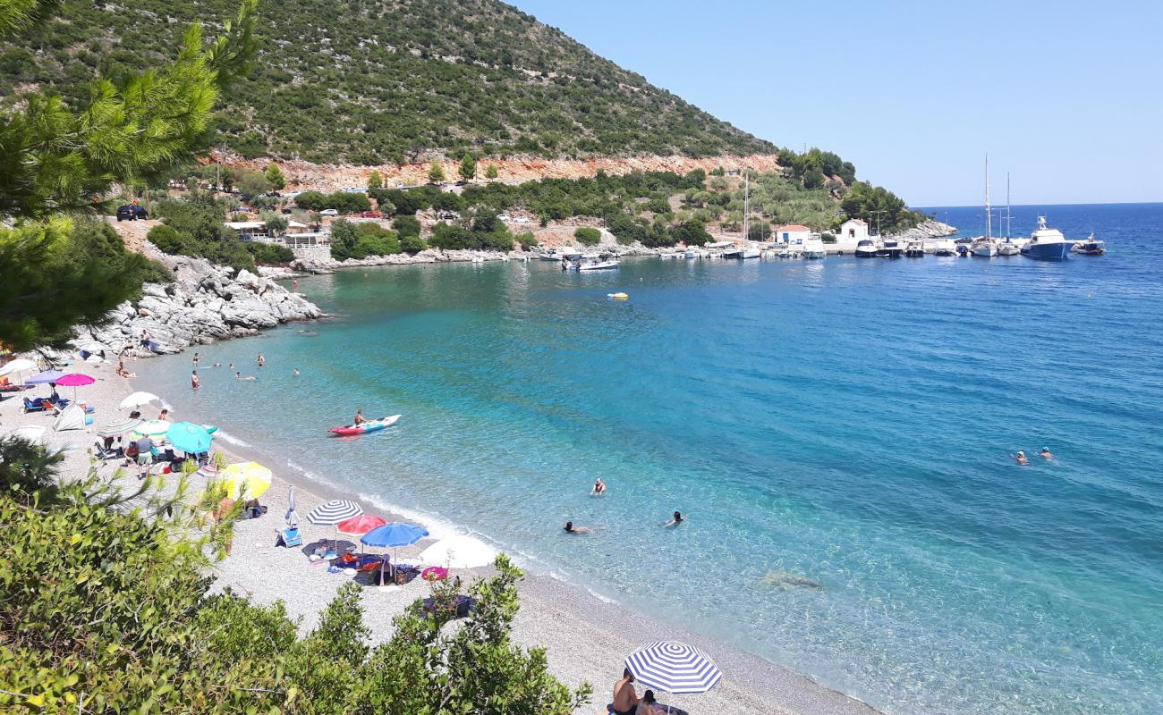 Photo of Agia Kyriaki beach with gray pebble surface