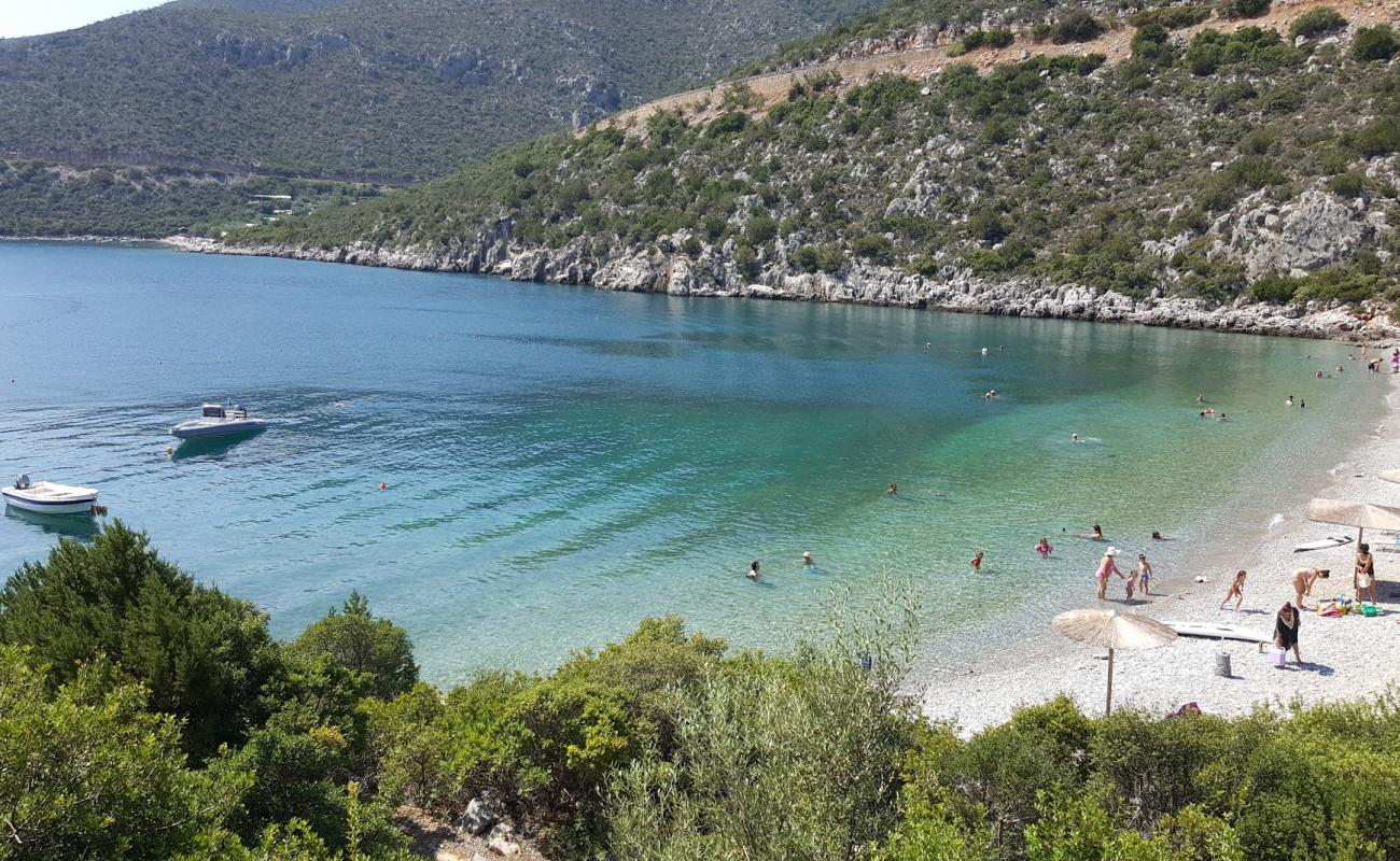 Photo of Ag.Dimitriou beach with light pebble surface