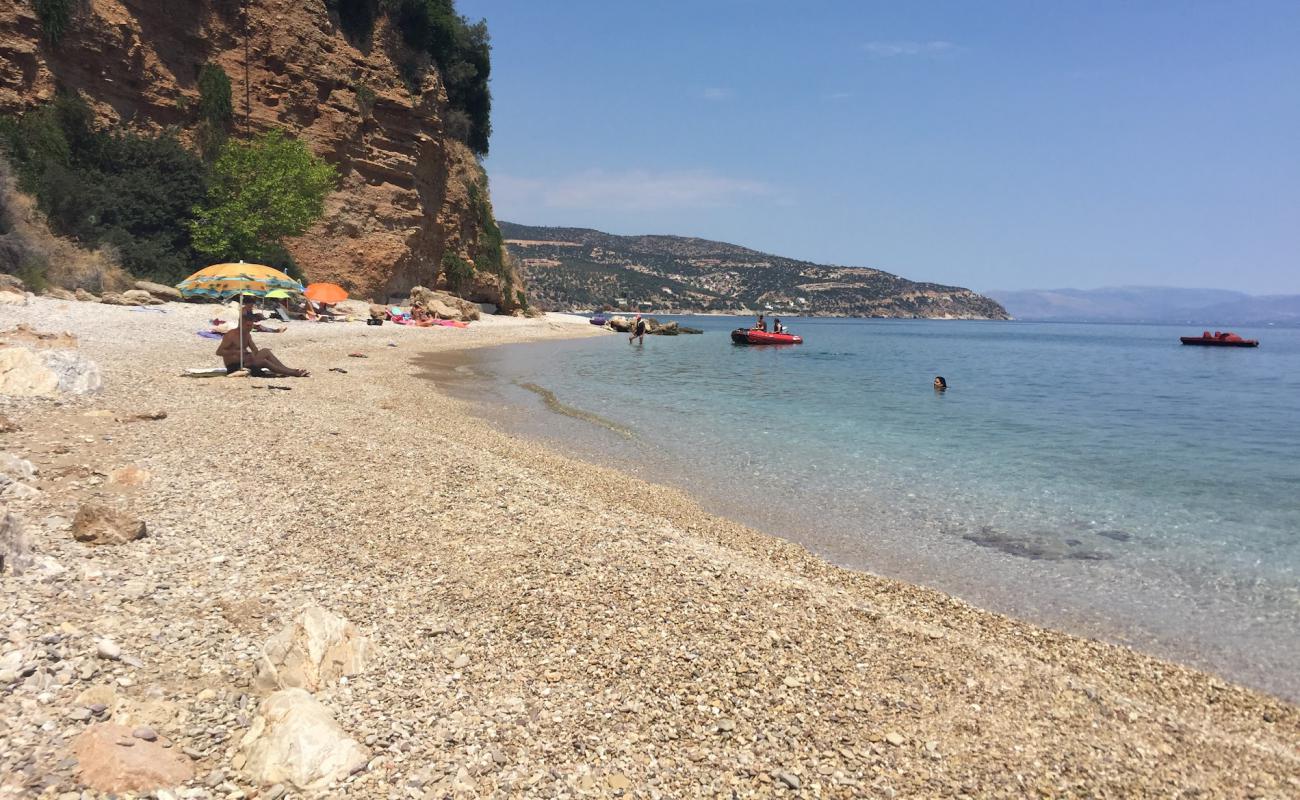 Photo of Papadimitriou beach with brown fine pebble surface