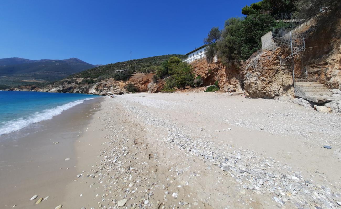 Photo of Paralia Viles with black sand & pebble surface