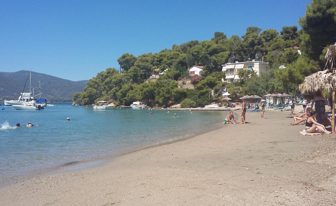 Photo of Petros bay with light sand &  pebble surface