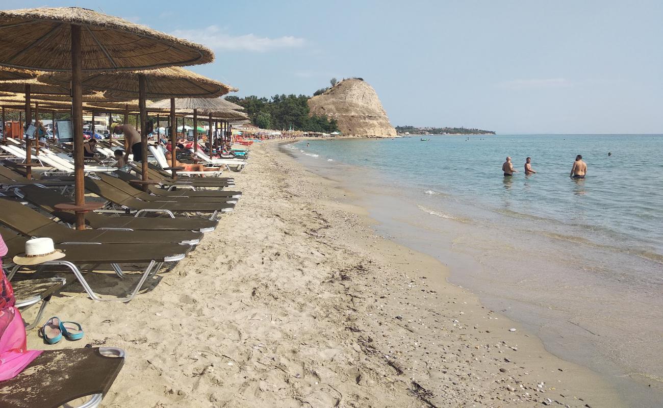 Photo of Vergia beach with bright sand surface