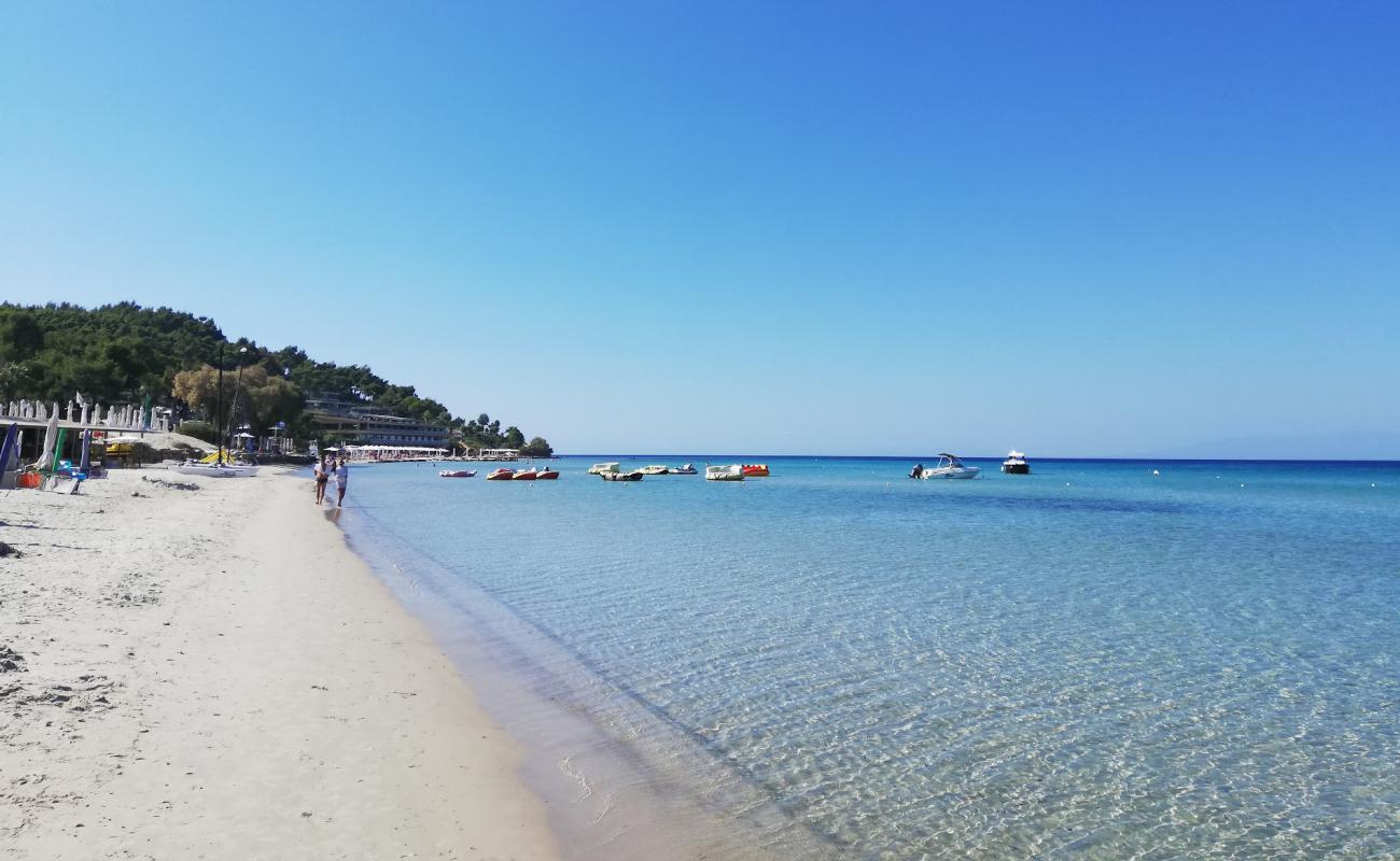 Photo of Sani beach III with white fine sand surface