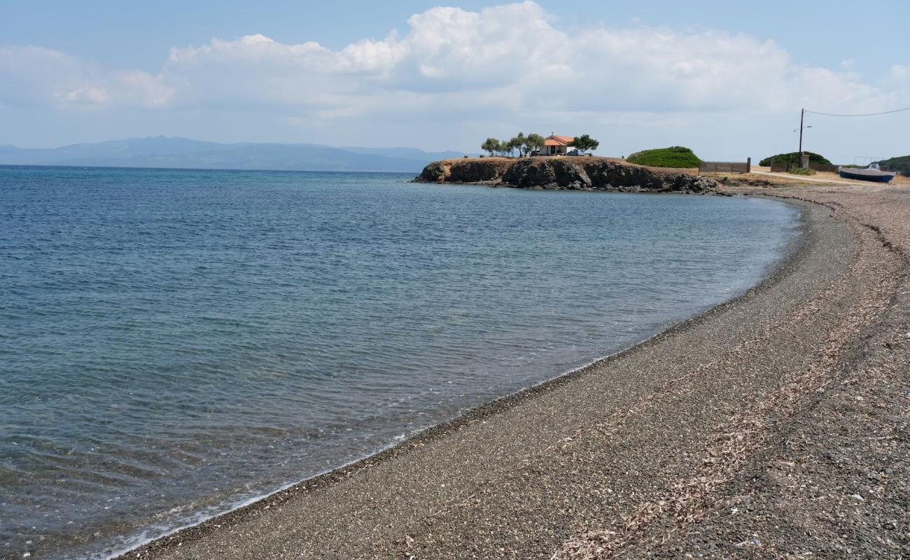 Photo of Ag. Nikolaoh beach with gray pebble surface