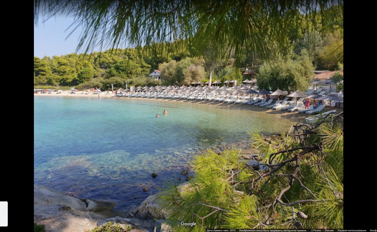 Photo of Kalogria beach and the settlement