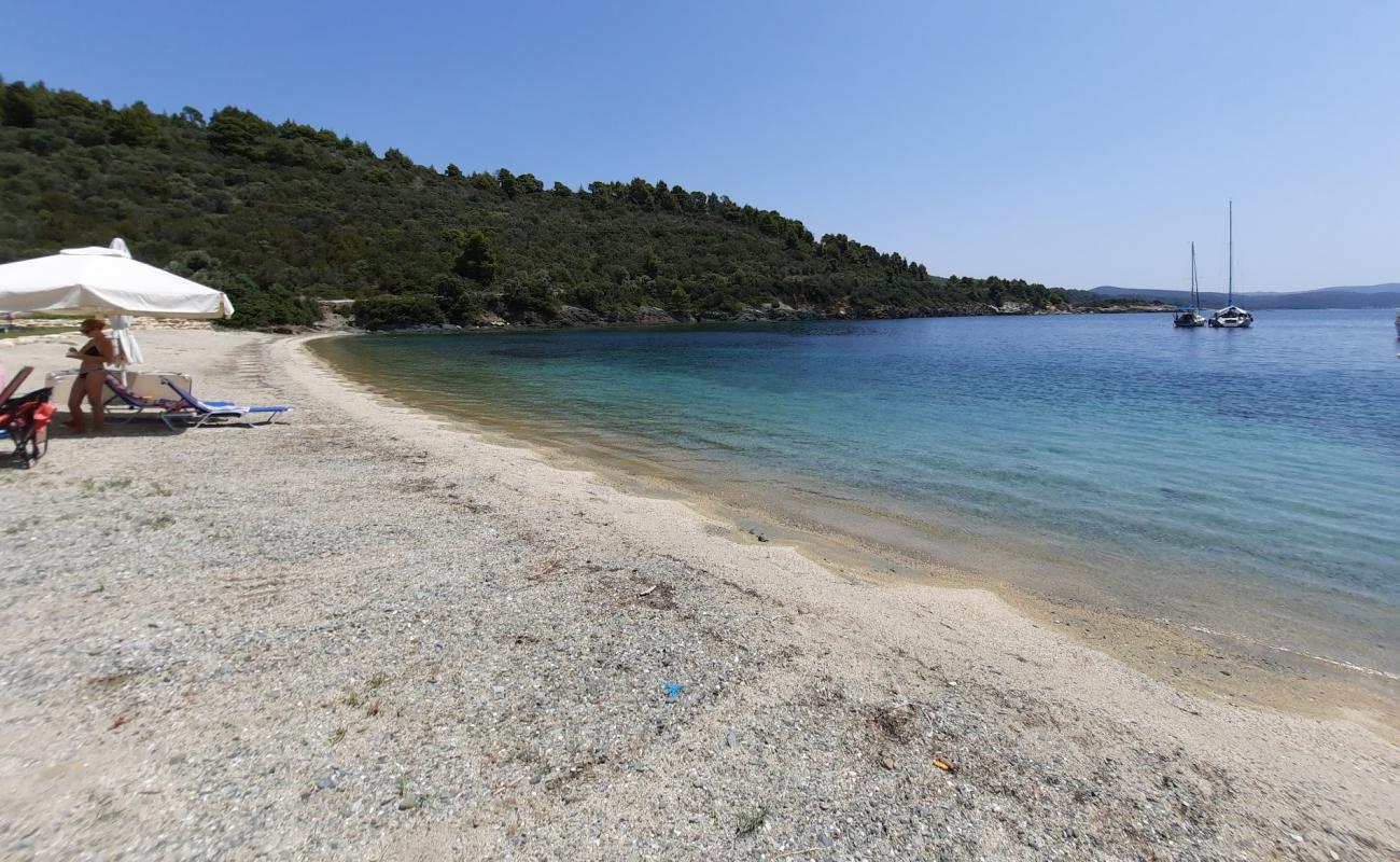 Photo of Likithos beach with bright sand surface