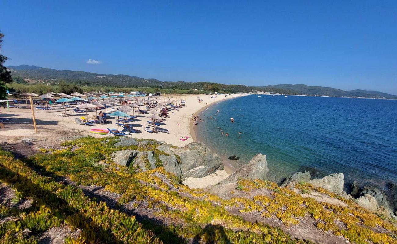 Photo of Tristinika beach with bright fine sand surface