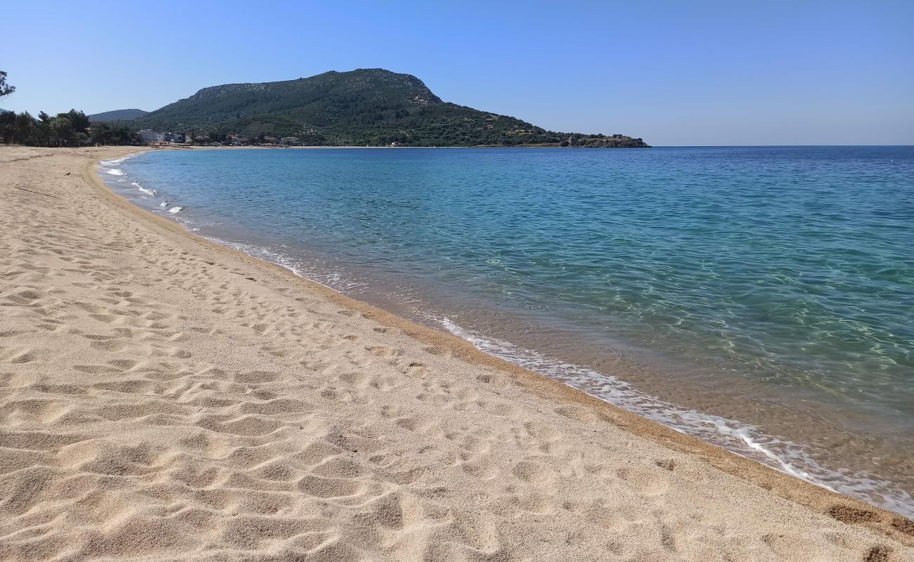 Photo of Paralia Toronis with bright fine sand surface