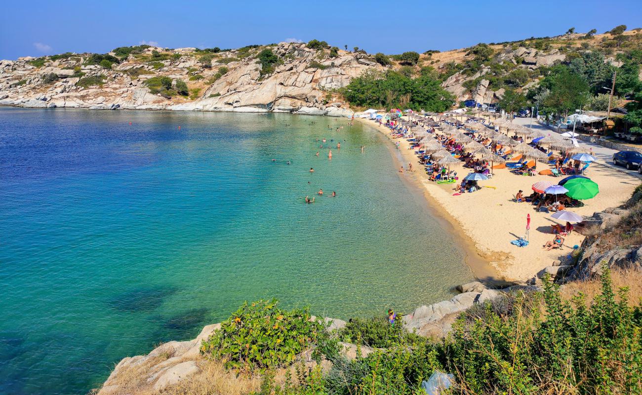 Photo of Tourkolimnionas beach with bright fine sand surface