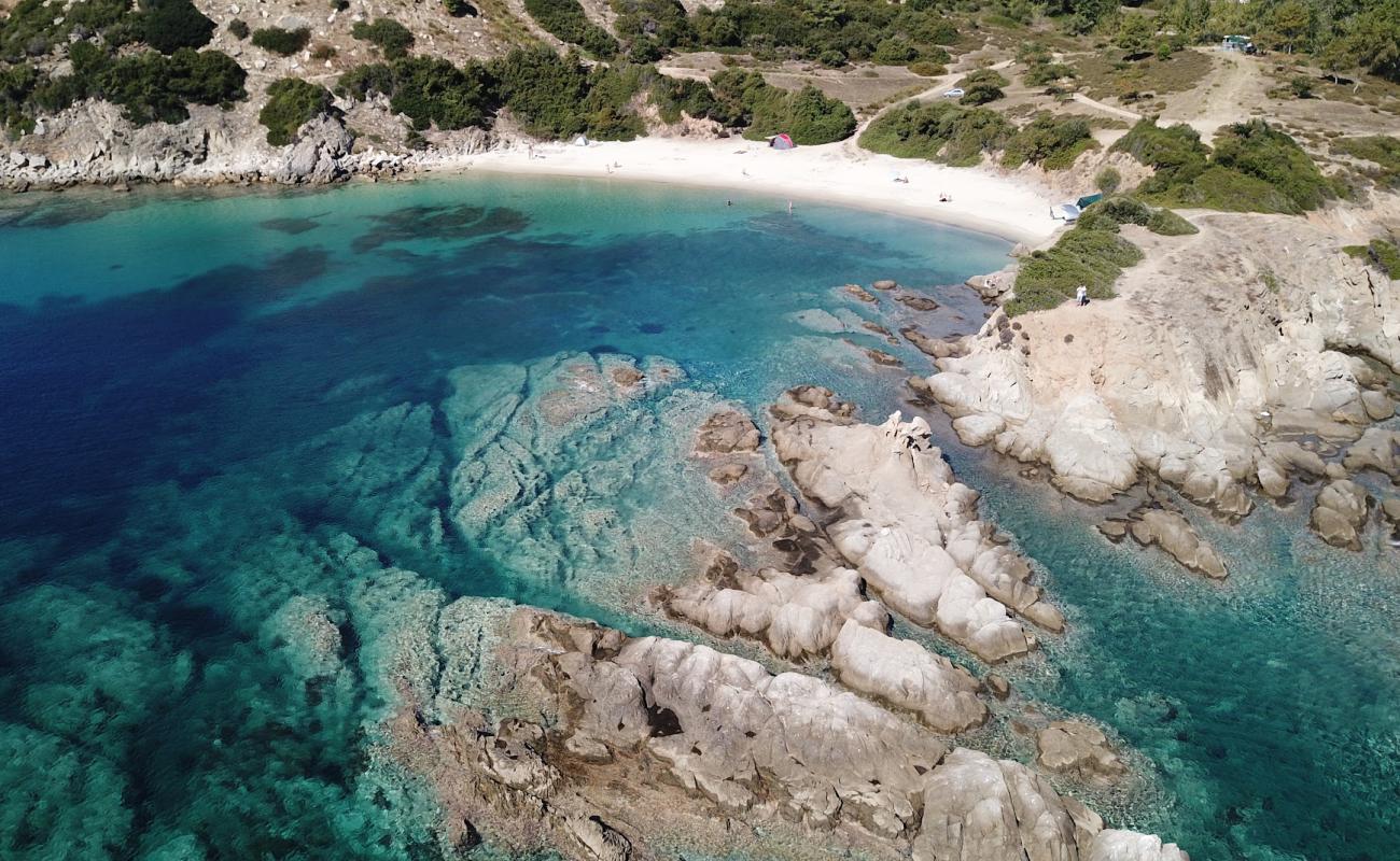 Photo of Achlada beach with bright fine sand surface