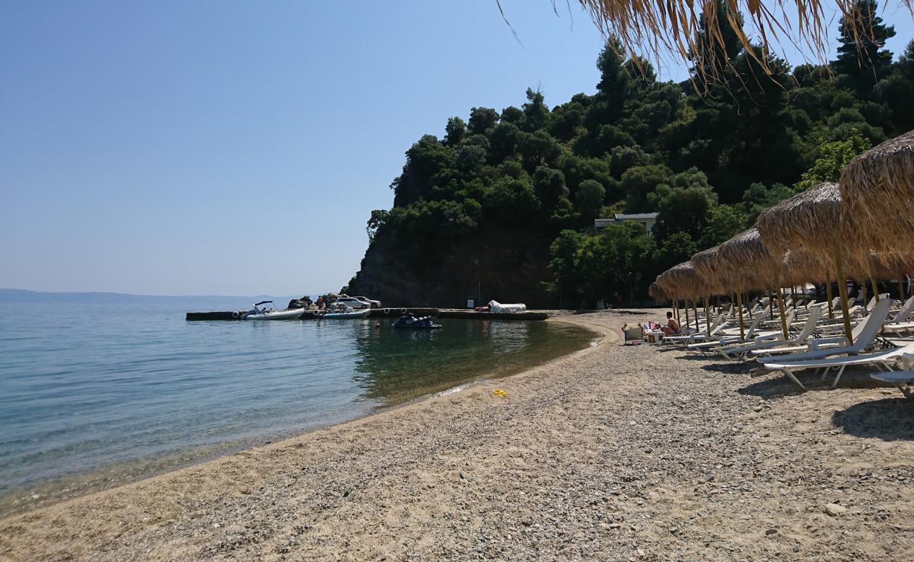 Photo of Zografou beach with bright sand surface