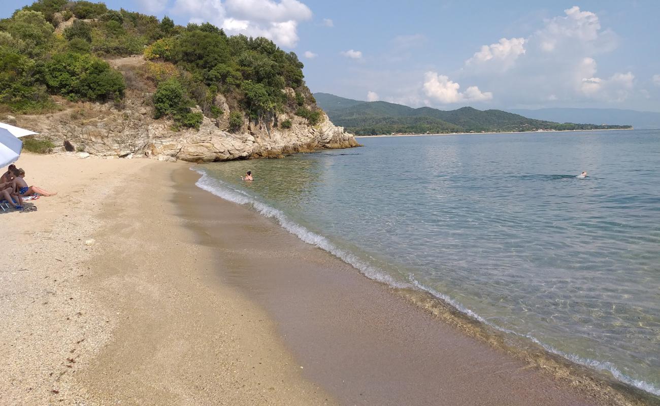 Photo of Sykia Beach with light sand &  pebble surface