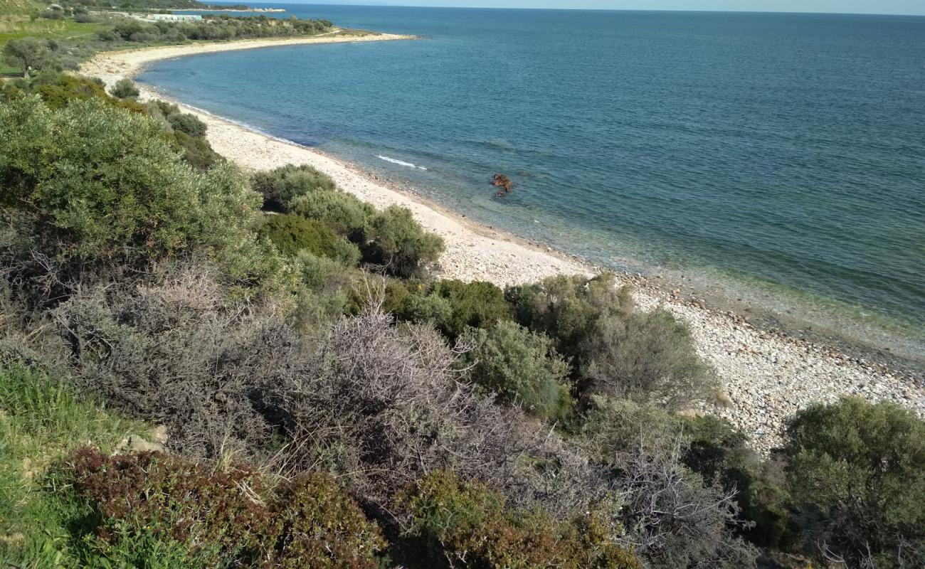 Photo of Achinopetra beach II with white sand & pebble surface