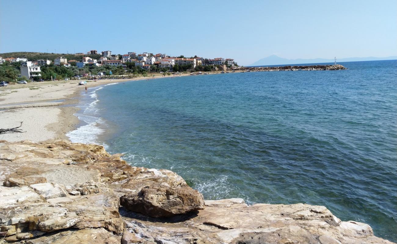 Photo of Platanes beach with bright sand surface