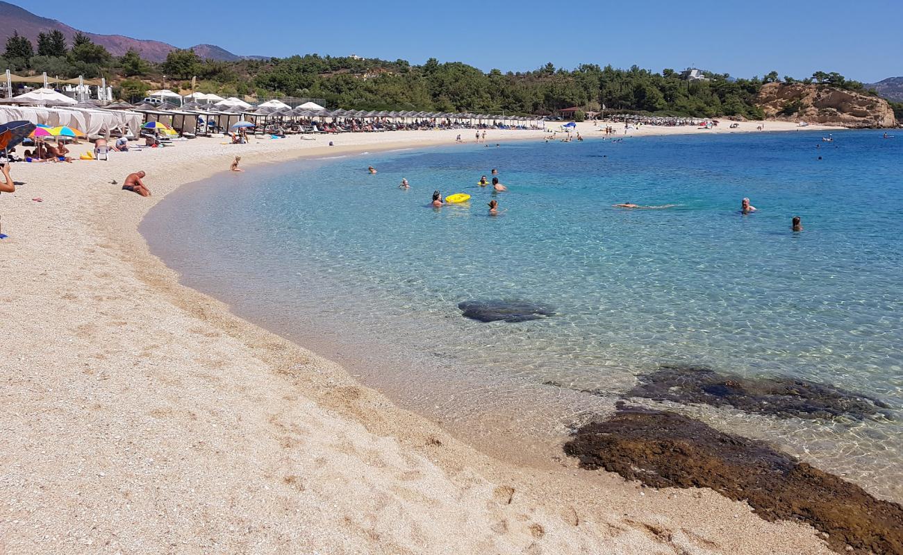 Photo of Trypiti beach with light fine pebble surface