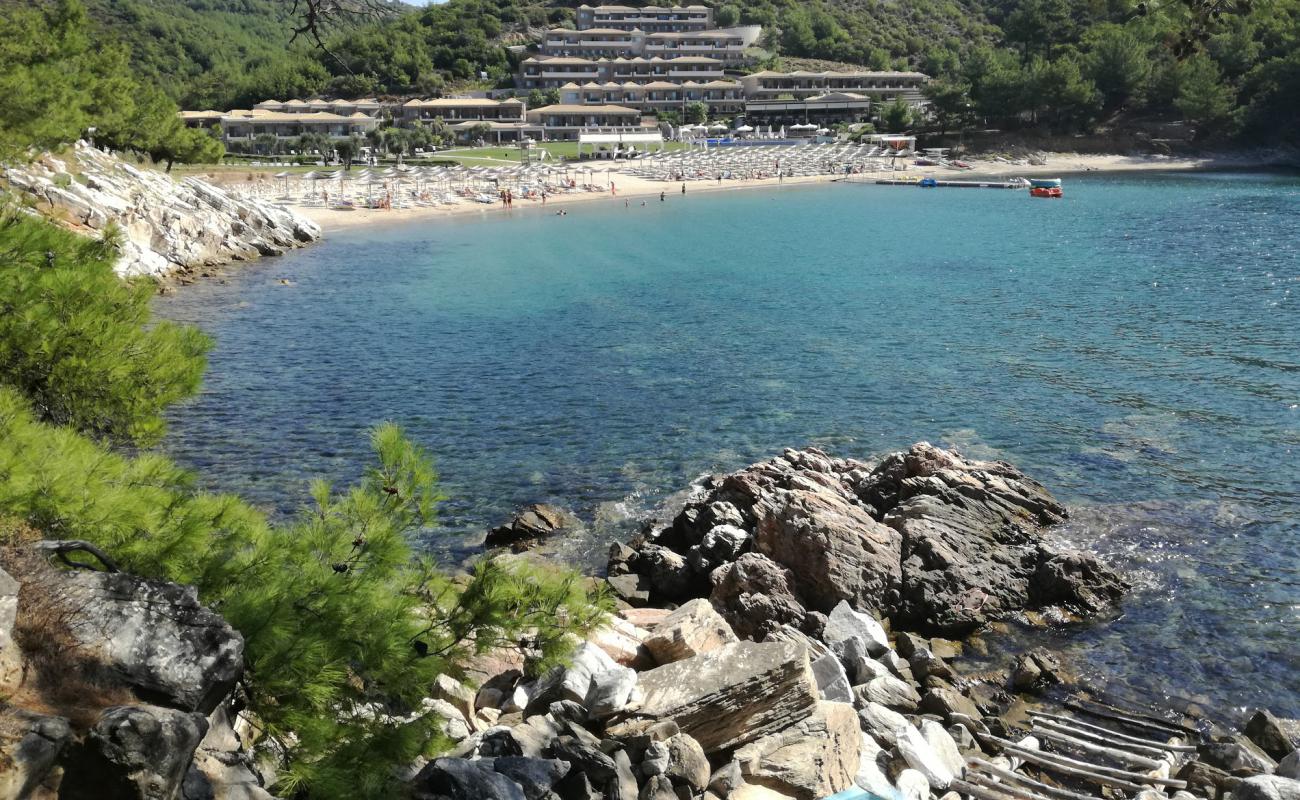 Photo of Thassos's beach with bright sand surface